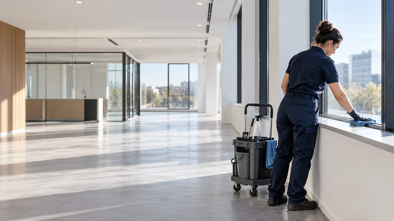 Opleveringsschoonmaak in een nieuwe ruimte