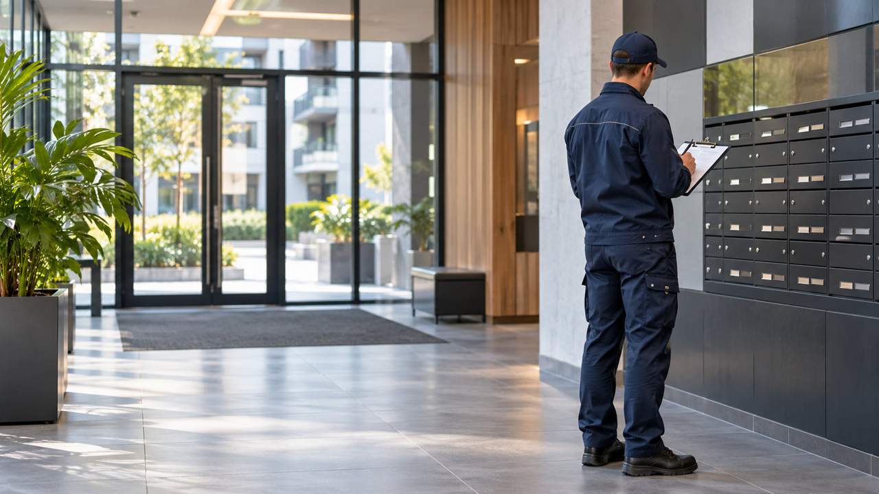 Huismeester bij een bedrijfspand
